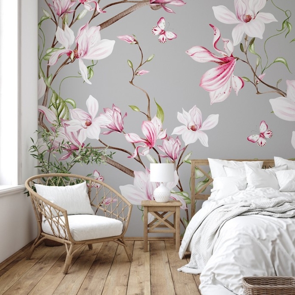 Fototapeten Romantische Magnolien