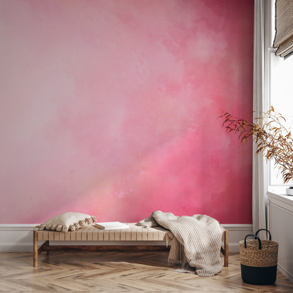 Fototapeten Rosa Aquarell-Ombré