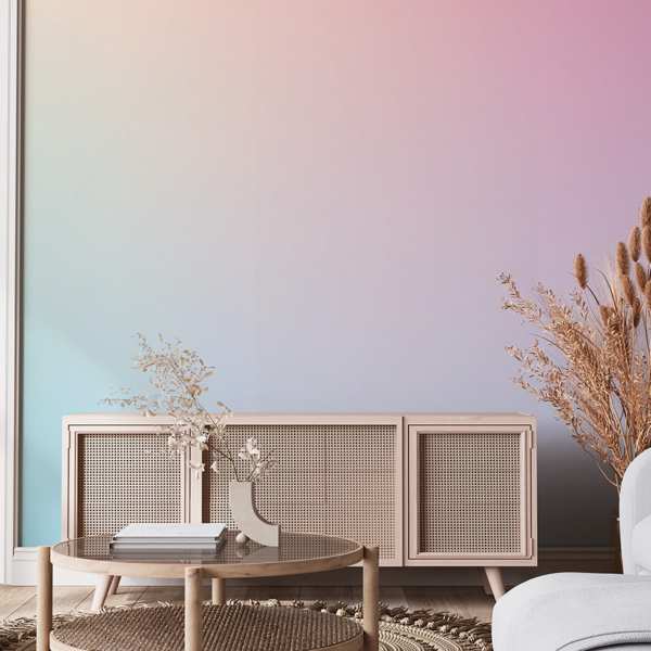 Fototapeten Subtiler Regenbogen-Ombré