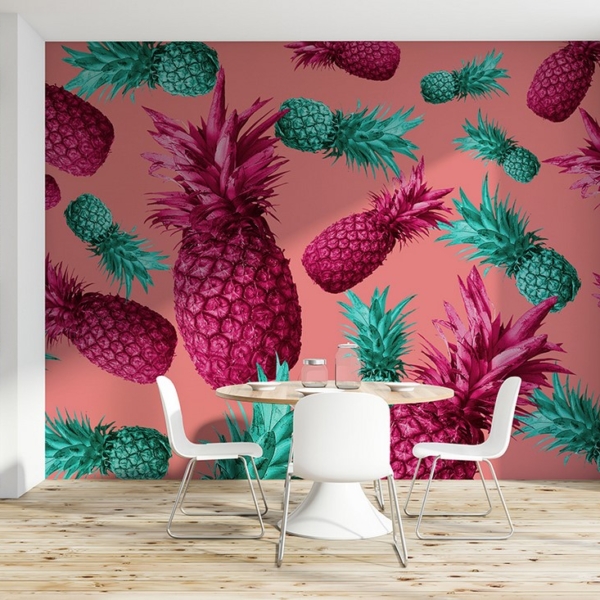 Fototapeten Tropisches Ananas-Muster