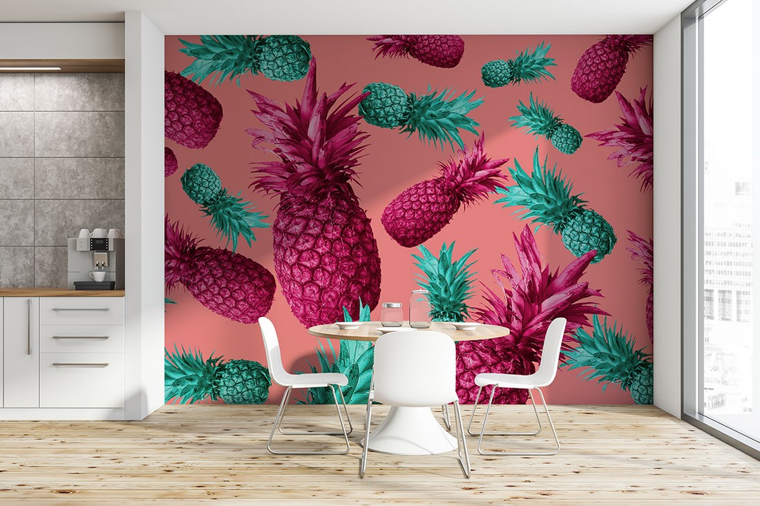 Fototapeten Tropisches Ananas-Muster