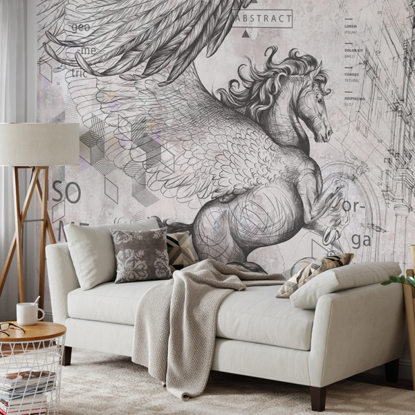 Fototapeten Pegasus – das geflügelte Pferd