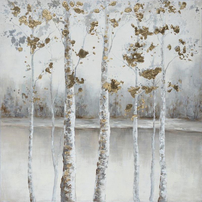 A,Neutral,Color,Forest,Landscape,Oil,Painting,Art,Work