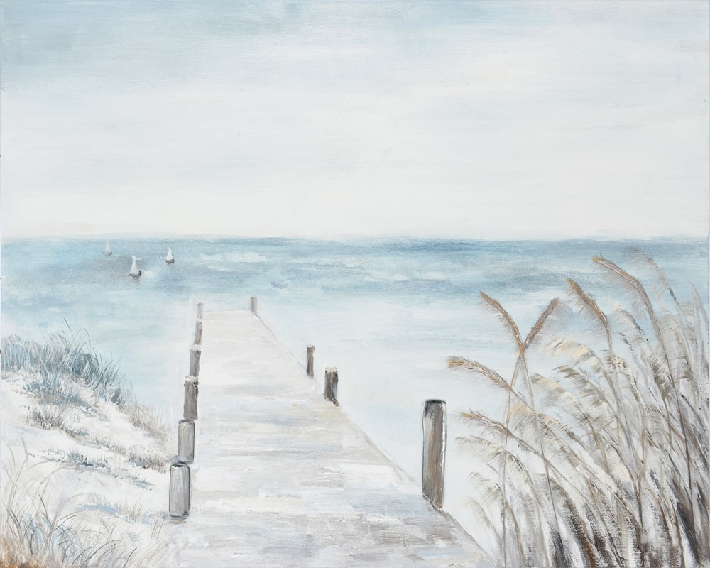 A,Seaside,Pier,,Scenery,,Home,Hanging,Painting,,Art,Decoration,,Oil